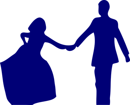 Man, Woman, Holding Hand, Male, Female - Navy Blue Wedding Clip Art - Free Transparent PNG Clipart Images Download. - Wedding Transparent PNG Free Download