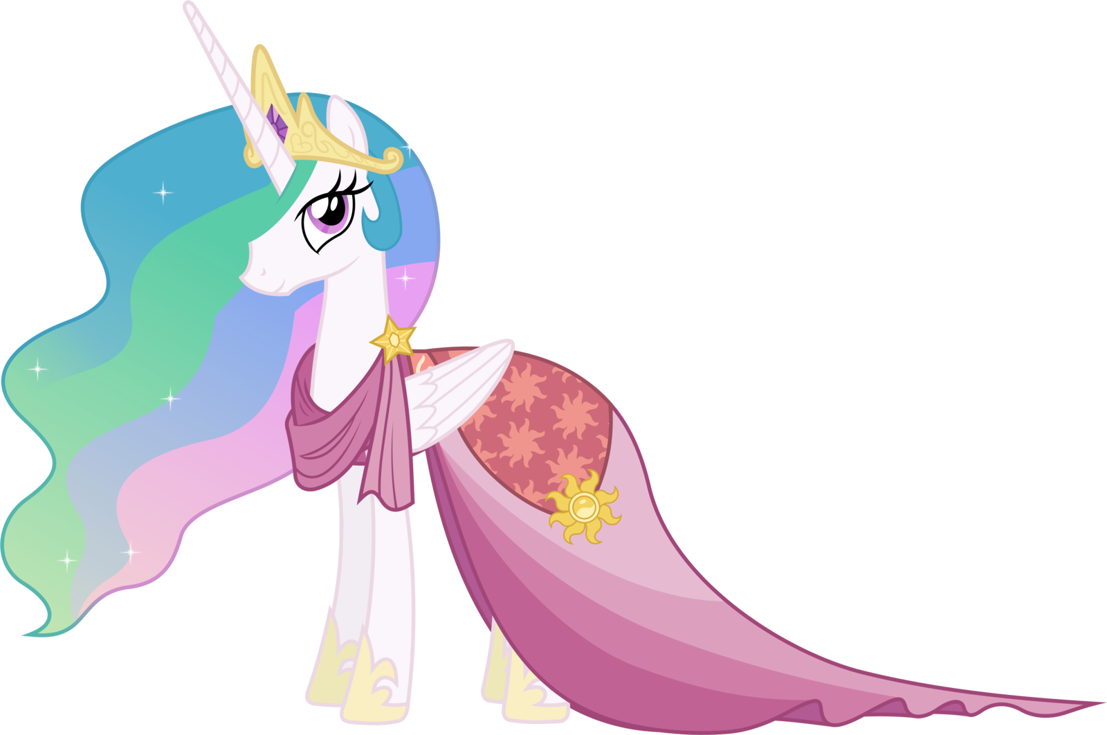 Princess Celestia In A Dress - My Little Pony Princess Celestia Dress - Free Transparent PNG Clipart Images Download. - Wedding Transparent PNG Free Download