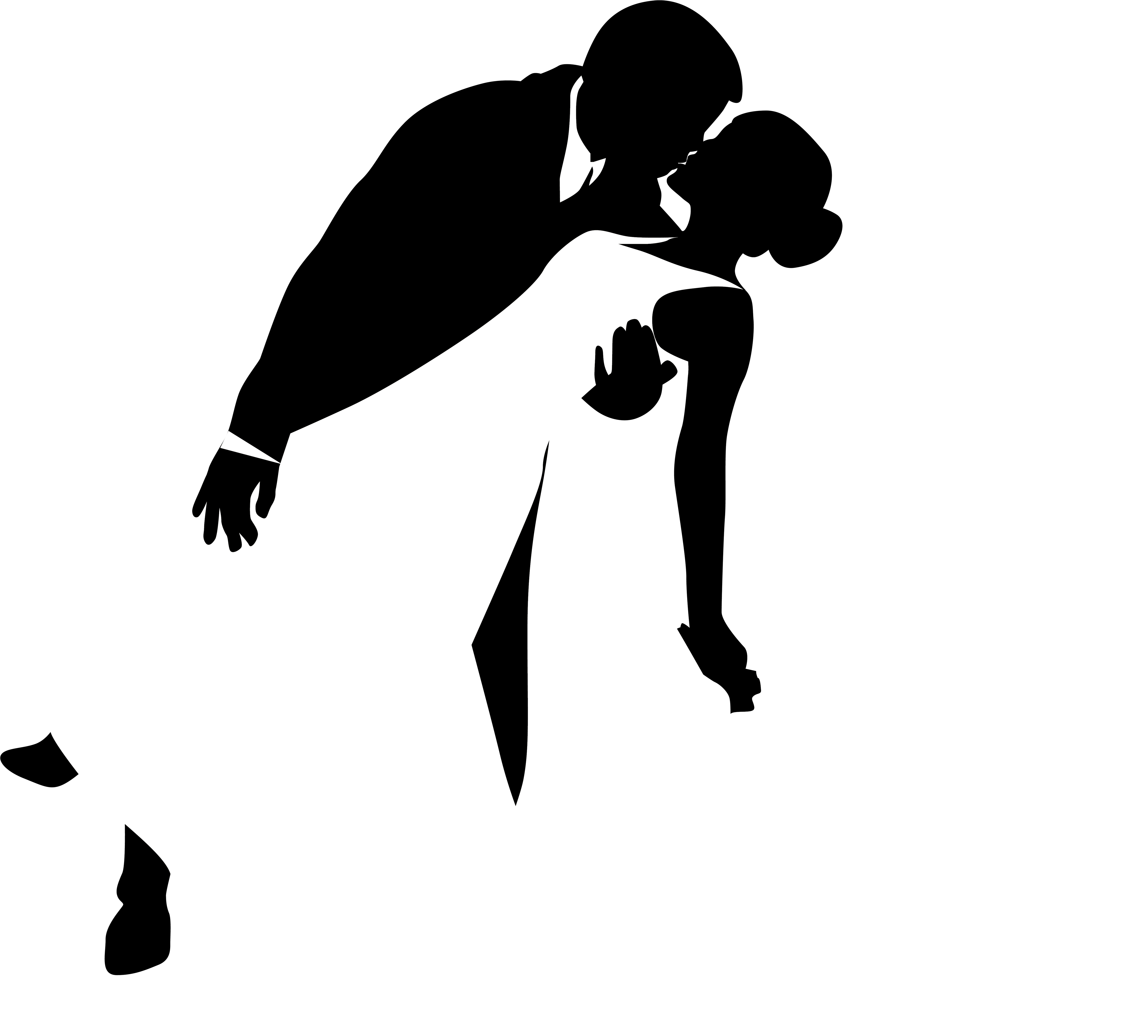 Awesome Wedding Silhouette Clip Art Pictures - Bride And Groom Kissing Silhouette Png - Free Transparent PNG Clipart Images Download. - Wedding Transparent PNG Free Download