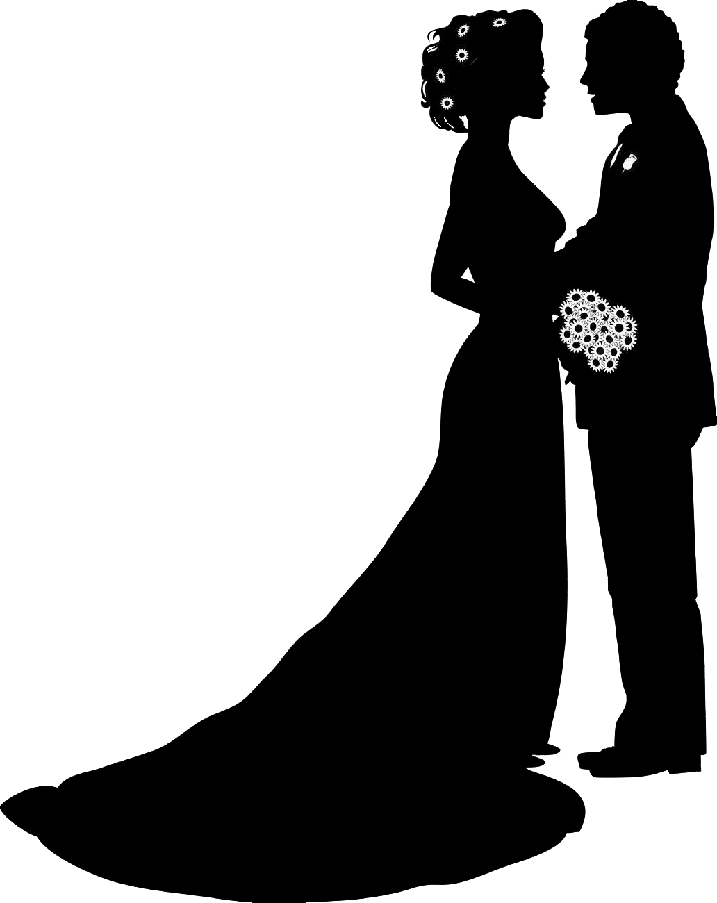 Indian Wedding Png Fonts Transparent Indian Wedding - Bride And Groom Silhouette Couple Transparent PNG - 1032x1300 - Free Download on - Wedding Transparent PNG Free Download