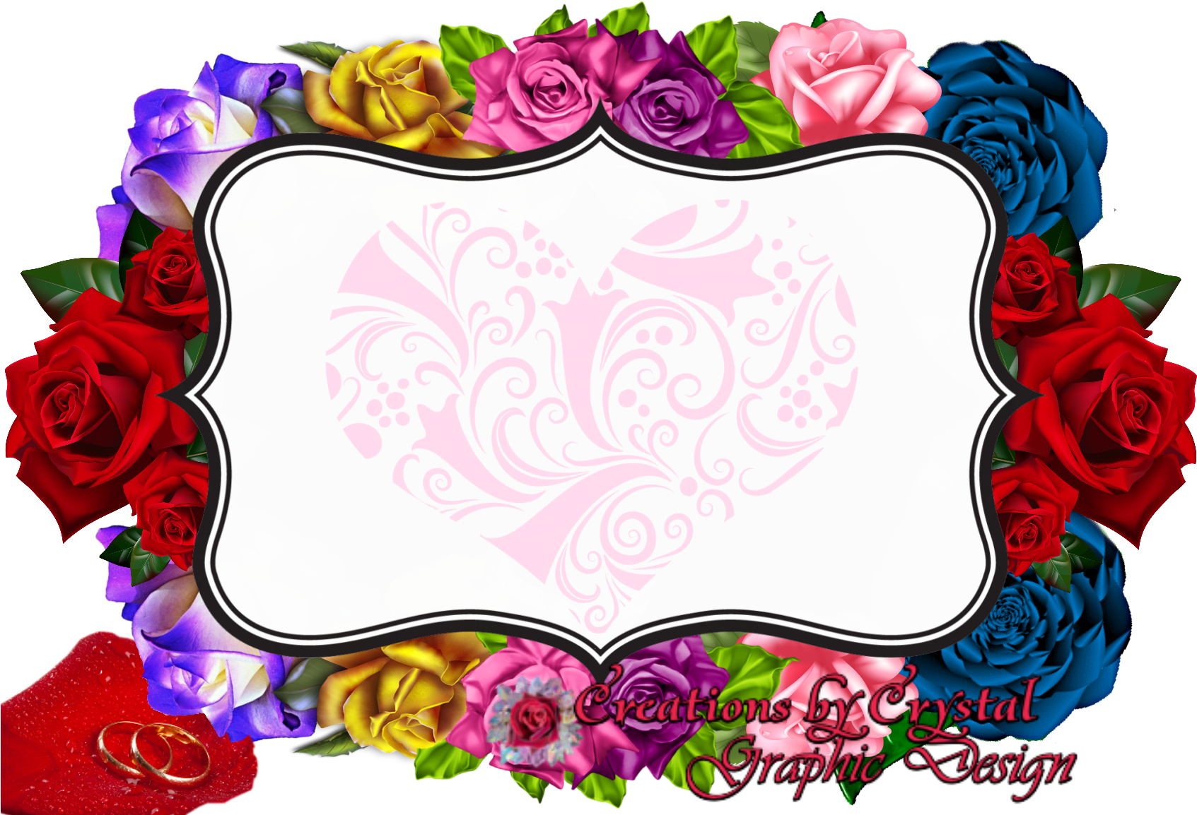 Wedding Cbycgraphicdesign Custom Borders Floral, Creations - Border Designs Flowers Cut Outs - Free Transparent PNG Clipart Images Download. - Wedding Transparent PNG Free Download
