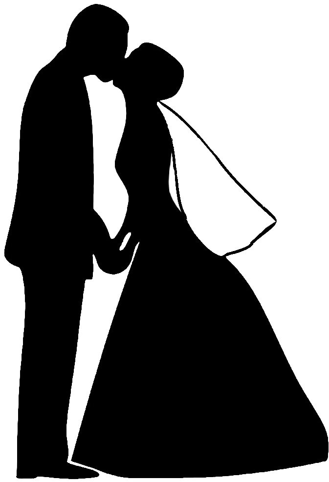 Wedding Love Couple Silhouettes Clip Art - Wedding Black And White Clipart - Free Transparent PNG Clipart Images Download. - Wedding Transparent PNG Free Download