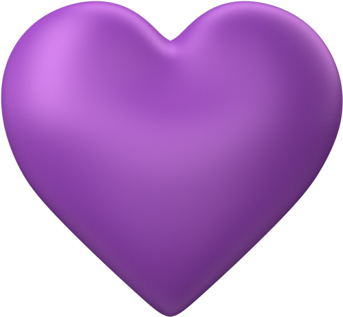 Purple Wedding Heart Clip Art - Purple Heart No Background - Free Transparent PNG Clipart Images Download. - Wedding Transparent PNG Free Download