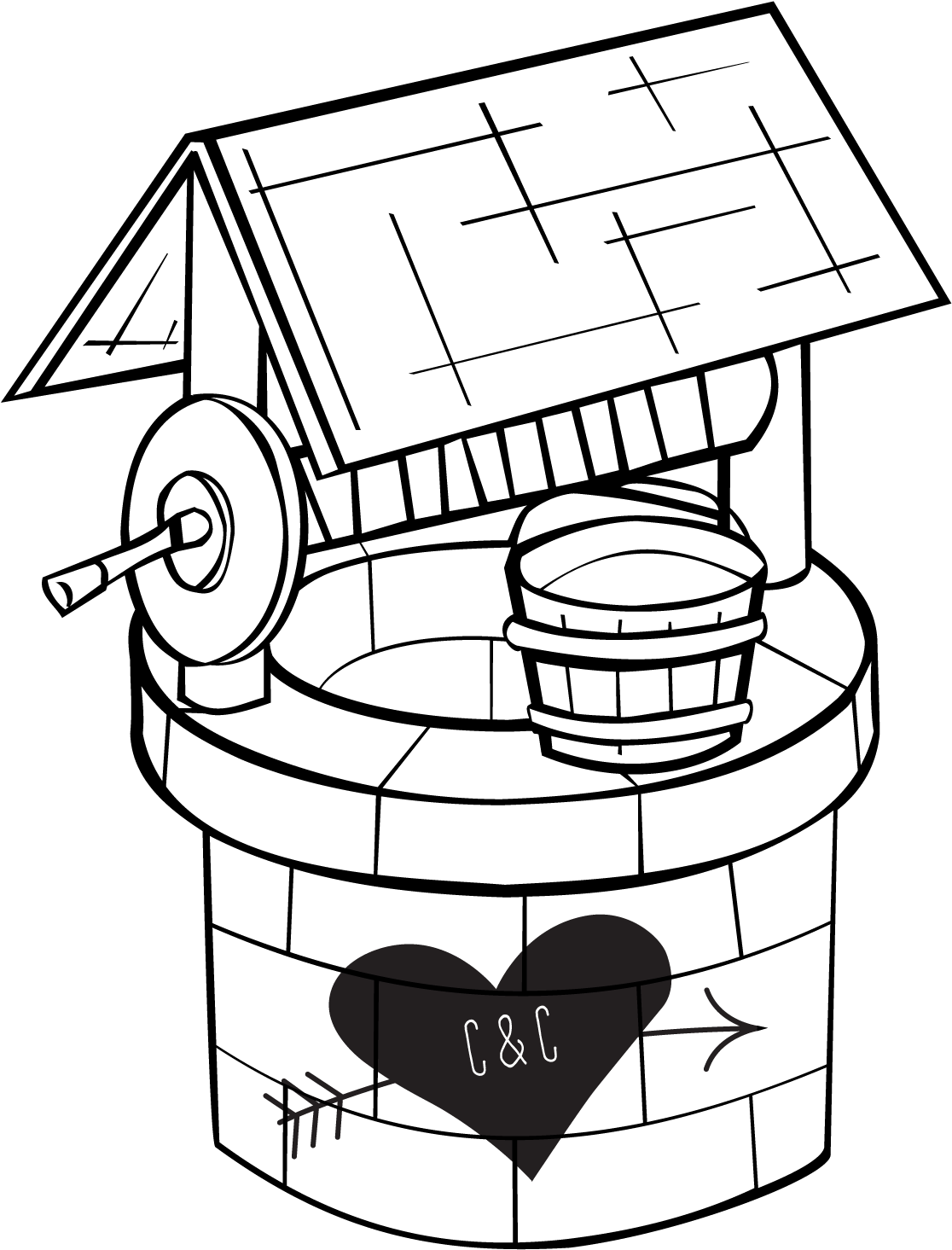 Wedding Wishing Well Clipart - Coloring Picture Of Well - Free Transparent PNG Clipart Images Download. - Wedding Transparent PNG Free Download