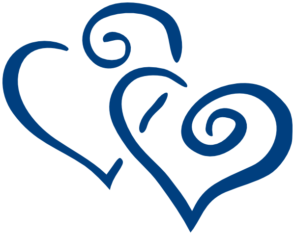 Blue Hearts Png Clip Art - Wedding Anniversary Clip Art - Free Transparent PNG Clipart Images Download. - Wedding Transparent PNG Free Download