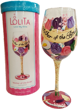 Mother Of The Bride Wine Glass By Lolita Wedding - Wedding Transparent PNG - 347x480 - Free Download on - Wedding Transparent PNG Free Download