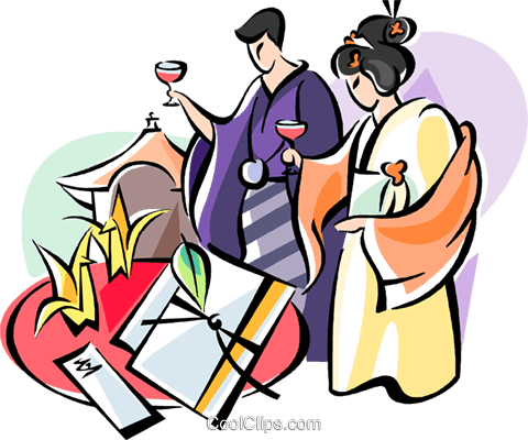 Japanese Wedding Ceremony Royalty Vector Clip Art - Japanese Wedding Art Png - Free Transparent PNG Clipart Images Download. - Wedding Transparent PNG Free Download