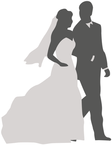 Silhouette Of Couple Walking - Wedding Couple Walking Silhouette - Free Transparent PNG Clipart Images Download. - Wedding Transparent PNG Free Download