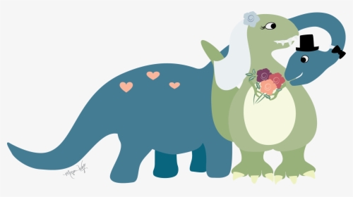 Dinosaur Clipart Wedding - Dinosaur Wedding Clipart, HD Png Download - Wedding Transparent PNG Free Download