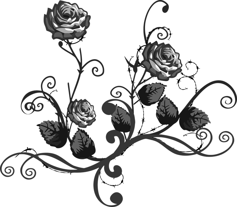 Elegant Wedding Cliparts - Flowers Transparent Clipart Black And White - Free Transparent PNG Clipart Images Download. - Wedding Transparent PNG Free Download