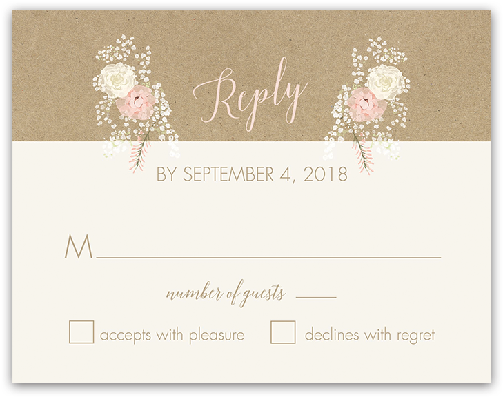 Kraft Wedding Rsvp Card Bohemian Antler Floral Wreath Transparent PNG - 900x900 - Free Download on - Wedding Transparent PNG Free Download