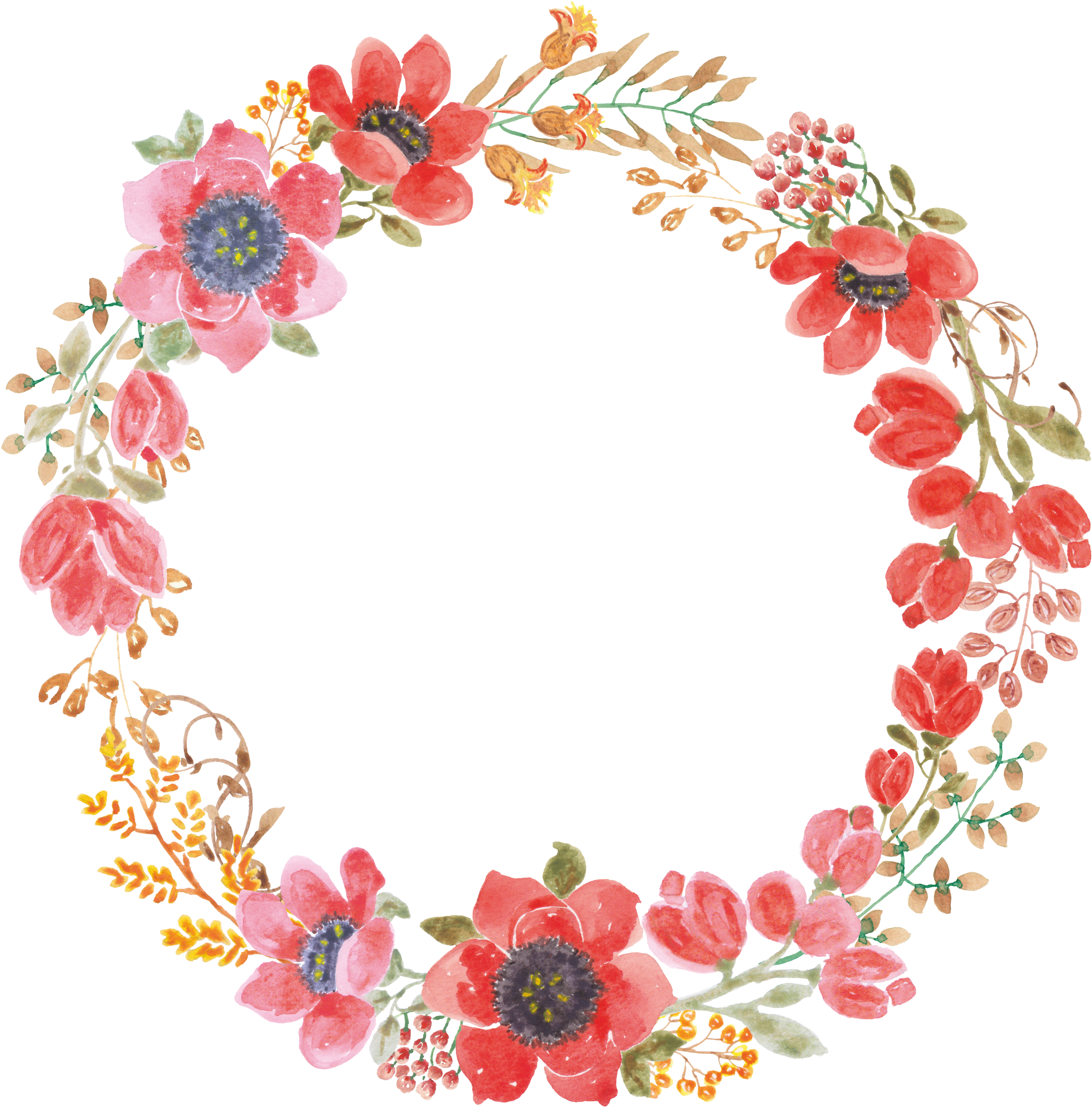 Wedding Invitation Paper Wreath Flower Garland - Garland Of Flowers Png Transparent PNG - 3000x3000 - Free Download on - Wedding Transparent PNG Free Download