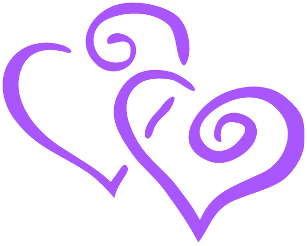 Purple Heart Wedding Clip Art At Clker - Wedding Anniversary Clip Art - Free Transparent PNG Clipart Images Download. - Wedding Transparent PNG Free Download