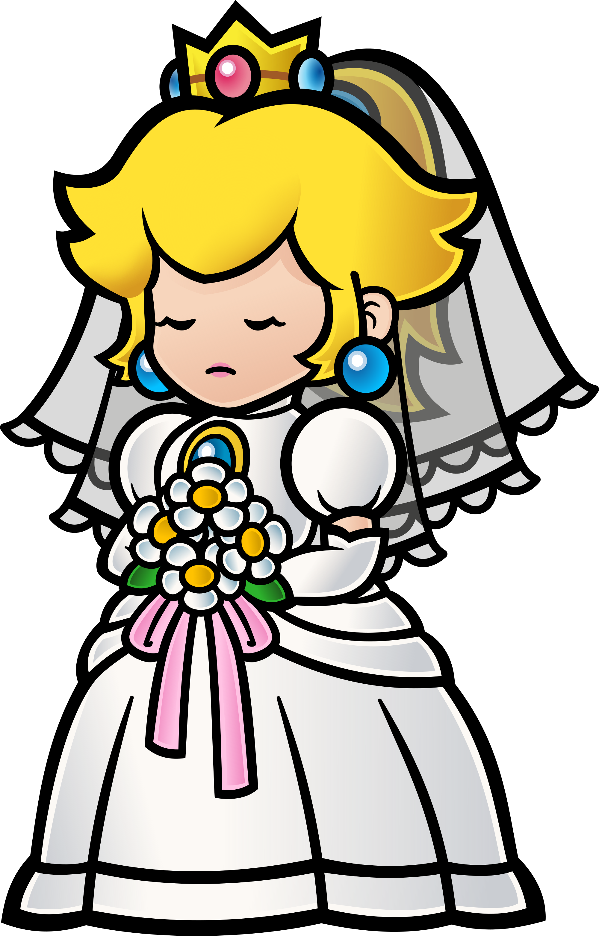 Fawfulthegreat64 Wedding Peach - Princess Peach For Paper Mario - Free Transparent PNG Clipart Images Download. - Wedding Transparent PNG Free Download