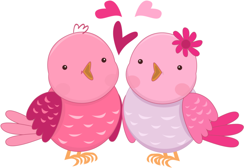 Pink In Love Birds Clipart Oh My Fiesta Wedding - Clip Art - Free Transparent PNG Clipart Images Download. - Wedding Transparent PNG Free Download