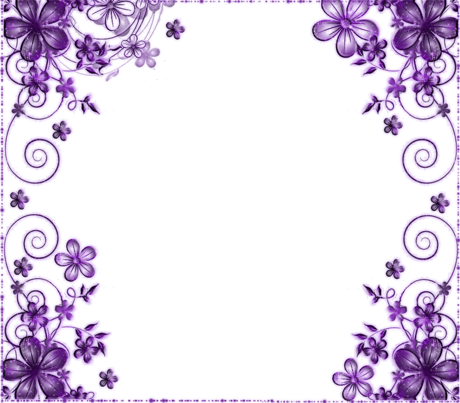 Purple Flower Wallpaper Border Weddingdressincom - Wedding Invitation Border Design - Free Transparent PNG Clipart Images Download. - Wedding Transparent PNG Free Download