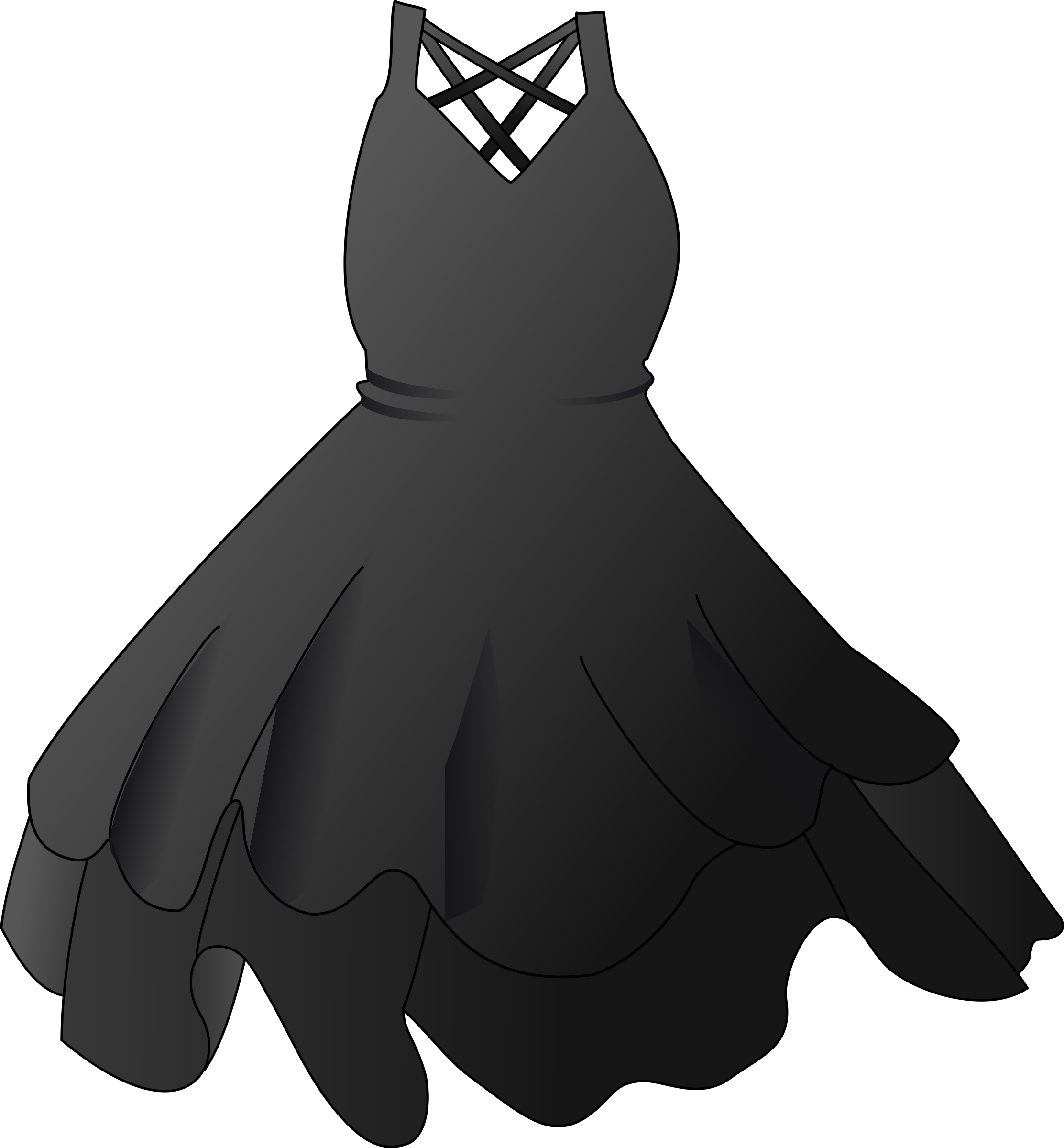 Clipart Wedding Dress Clipart - Black Dress Clip Art - Free Transparent PNG Clipart Images Download. - Wedding Transparent PNG Free Download