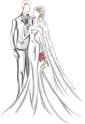 New Life Wedding Photography - Bride And Groom Sketch Transparent PNG - 288x420 - Free Download on - Wedding Transparent PNG Free Download