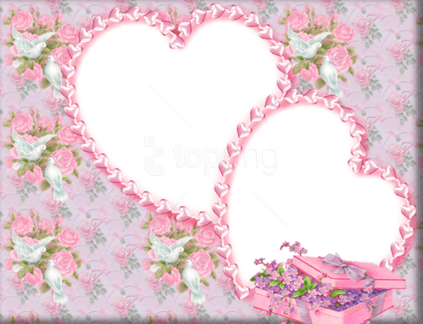 Cute Pinkframe With Doves Png - Wedding Transparent Png Frame Transparent PNG - 850x651 - Free Download on - Wedding Transparent PNG Free Download