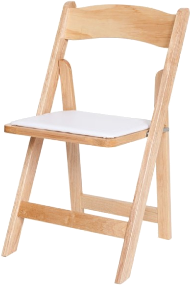 Natural Wood Color Wood Folding Chair New - Folding Chair Wedding Rental Transparent PNG - 600x600 - Free Download on - Wedding Transparent PNG Free Download