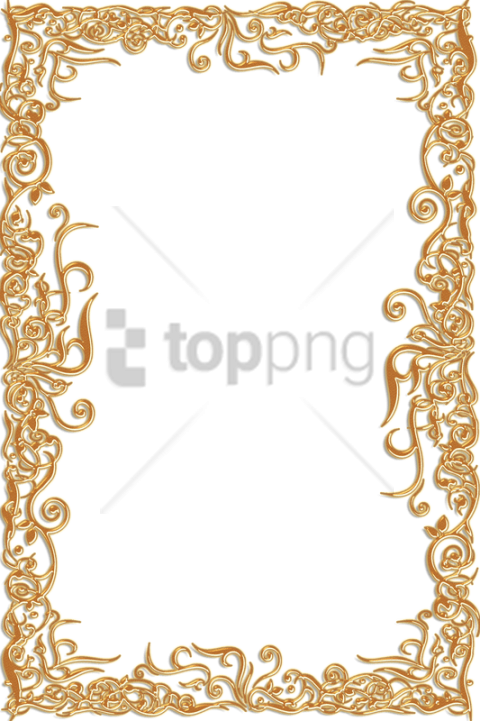 Free Png Gold Wedding Borders Png Png Image With Transparent - Vintage Gold Frame Transparent Transparent PNG - 480x721 - Free Download on - Wedding Transparent PNG Free Download