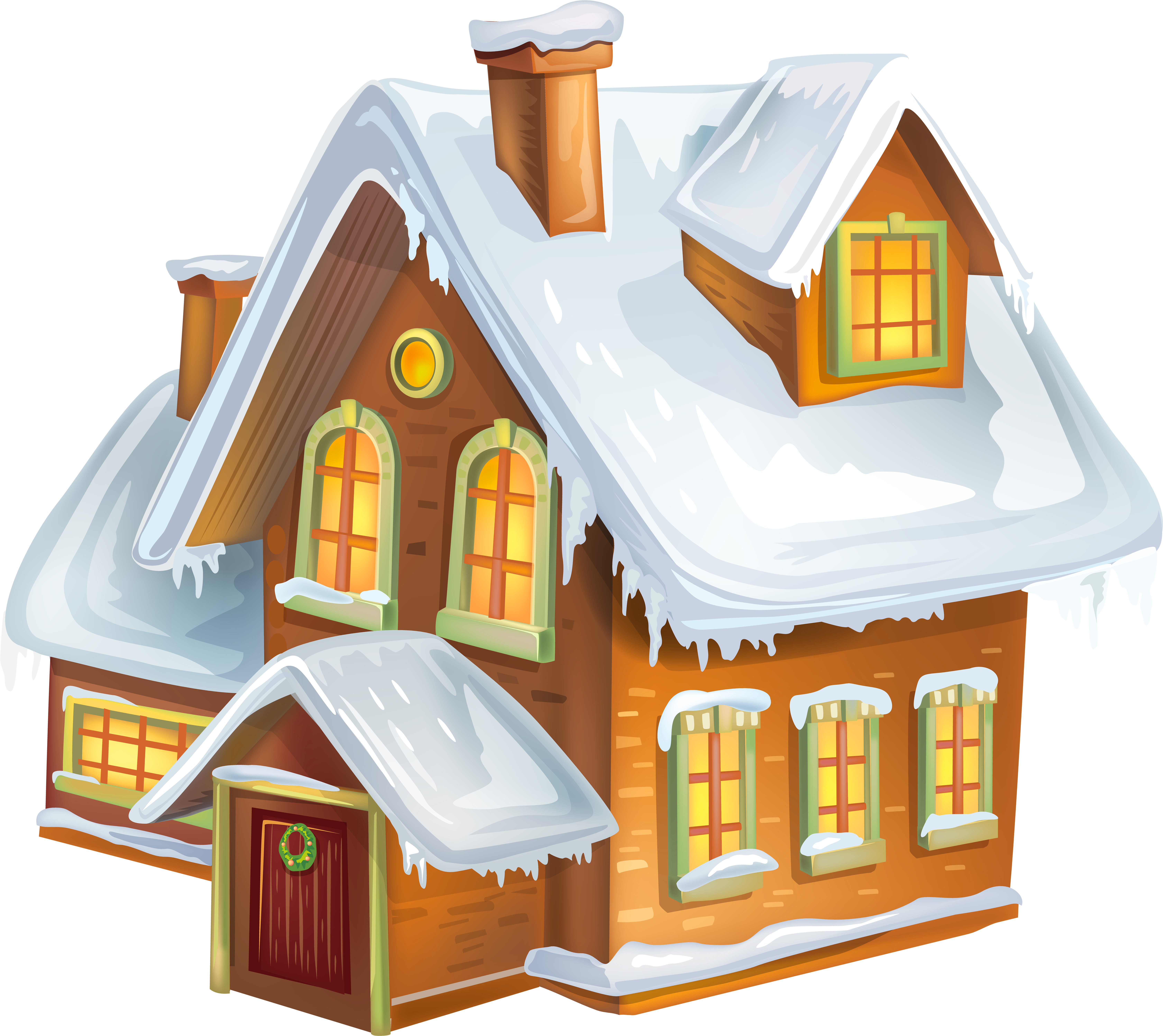 Christmas Winter House Transparent Png Clip Art Image - Winter House Png - Free Transparent PNG Clipart Images Download. - Winter Transparent PNG Free Download