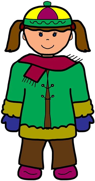Girl Cartoon Winter Cold Scarf Christmas Treads - การ์ตูน เด็ก ฤดู หนาว - Free Transparent PNG Clipart Images Download. - Winter Transparent PNG Free Download