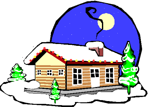 Cozy Cabin Nestled In The Snow With Smoke Drifting - Winter Clip Art - Free Transparent PNG Clipart Images Download. - Winter Transparent PNG Free Download