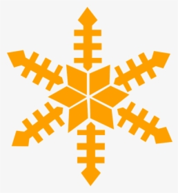 Snow Flake, Gold, Winter, Christmas - Orange Snowflake Clipart, HD Png Download - Winter Transparent PNG Free Download