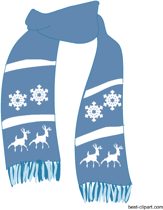 Light Blue Scarf, Free Winter Season Clip Art - Winter - Free Transparent PNG Clipart Images Download. - Winter Transparent PNG Free Download