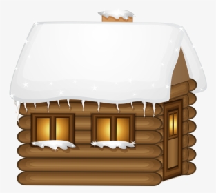Cottage Vector Cabin In Woods, HD Png Download - Winter Transparent PNG Free Download