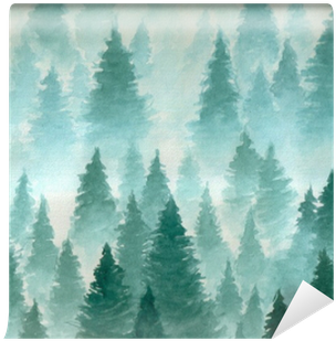 Hand Drawn Watercolor Illustration - Watercolor Forest Background Png Transparent PNG - 400x400 - Free Download on - Winter Transparent PNG Free Download
