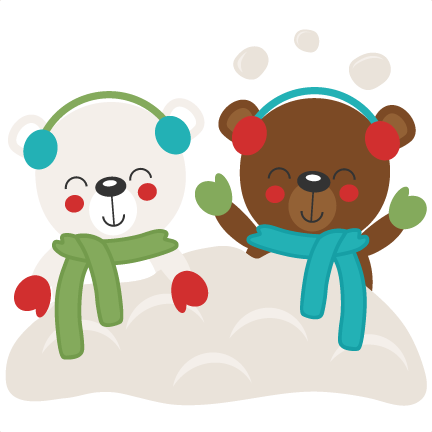 Pin Christmas Snow Clipart - Cute Winter Bears Clipart - Free Transparent PNG Clipart Images Download. - Winter Transparent PNG Free Download