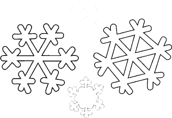 An Identical Winter Season Snowflakes Coloring Page - Snowflakes To Color - Free Transparent PNG Clipart Images Download. - Winter Transparent PNG Free Download