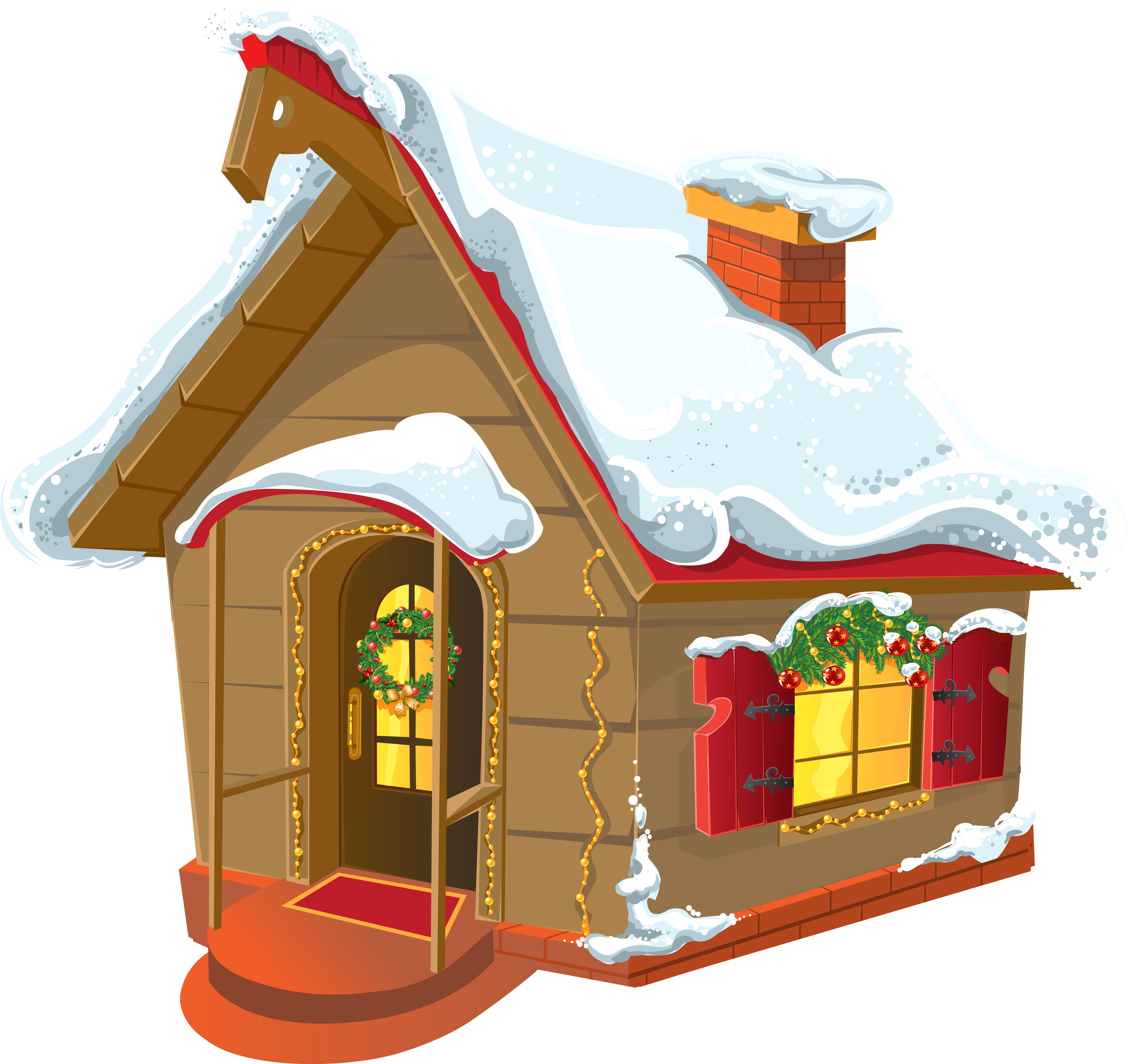Christmas Winter House Transparent Png Clip Art Imageu200b - Christmas House Png - Free Transparent PNG Clipart Images Download. - Winter Transparent PNG Free Download