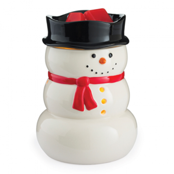 This Happy Snowman With A Red Necktie And Coal Black - Snowman Illumination Fragrance Warmer - Candle Warmers - Free Transparent PNG Clipart Images Download. - Winter Transparent PNG Free Download