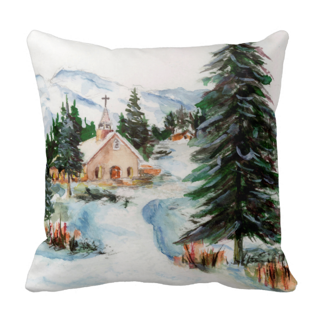 Country Church In Winter Watercolor Mountain Scene - Country Church In Winter Transparent PNG - 650x650 - Free Download on - Winter Transparent PNG Free Download