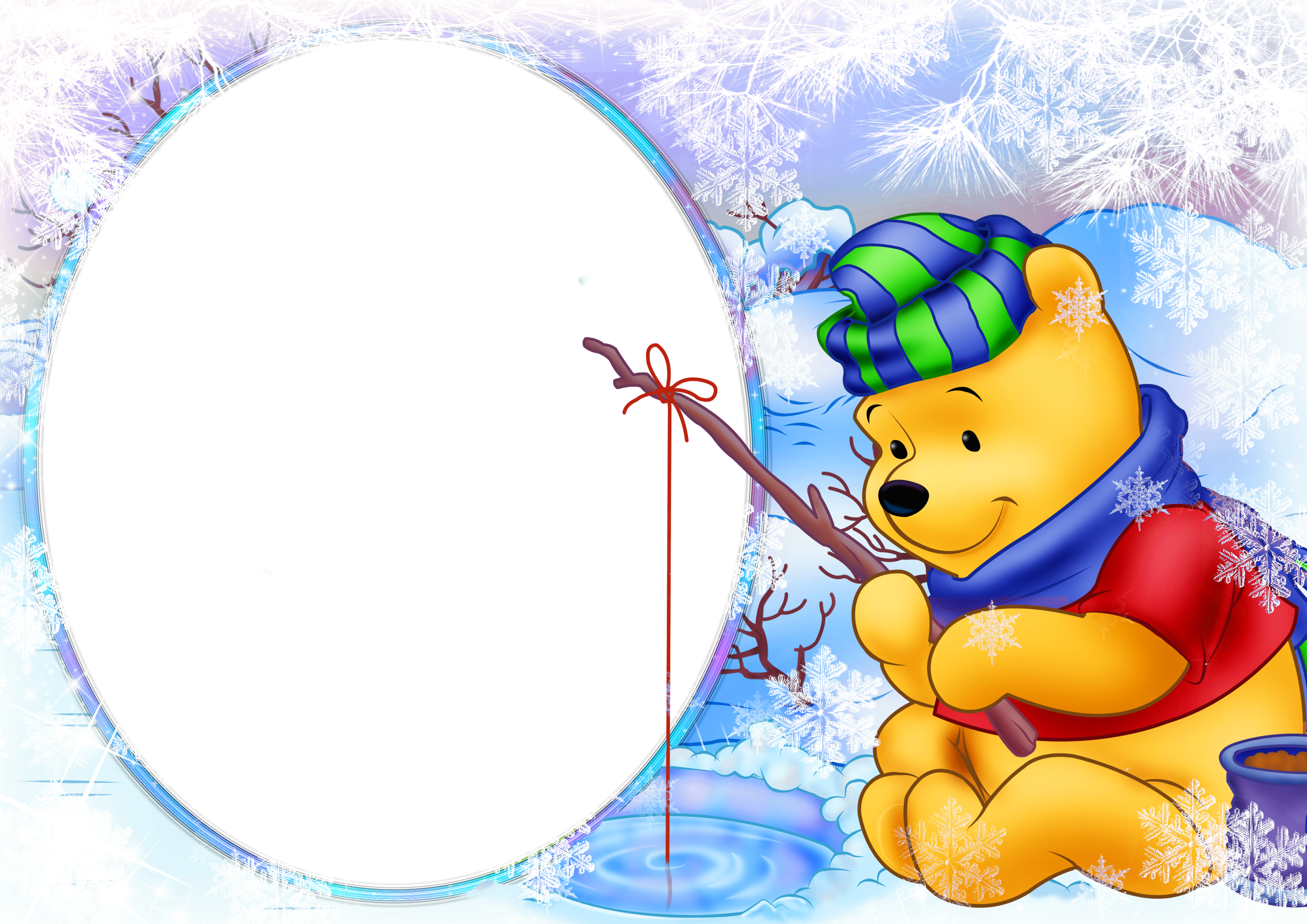 Free Winter Border Png - Winnie The Pooh Powerpoint Backgrounds Transparent PNG - 3500x2474 - Free Download on - Winter Transparent PNG Free Download