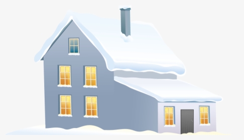 Home Clipart Winter - Christmas Decorated House Cliparts Png, Transparent - Winter Transparent PNG Free Download