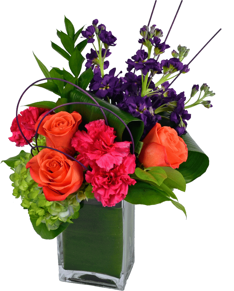 Vibrant Vibe Bouquet - Winter Flowers In Vase Png - Free Transparent PNG Clipart Images Download. - Winter Transparent PNG Free Download