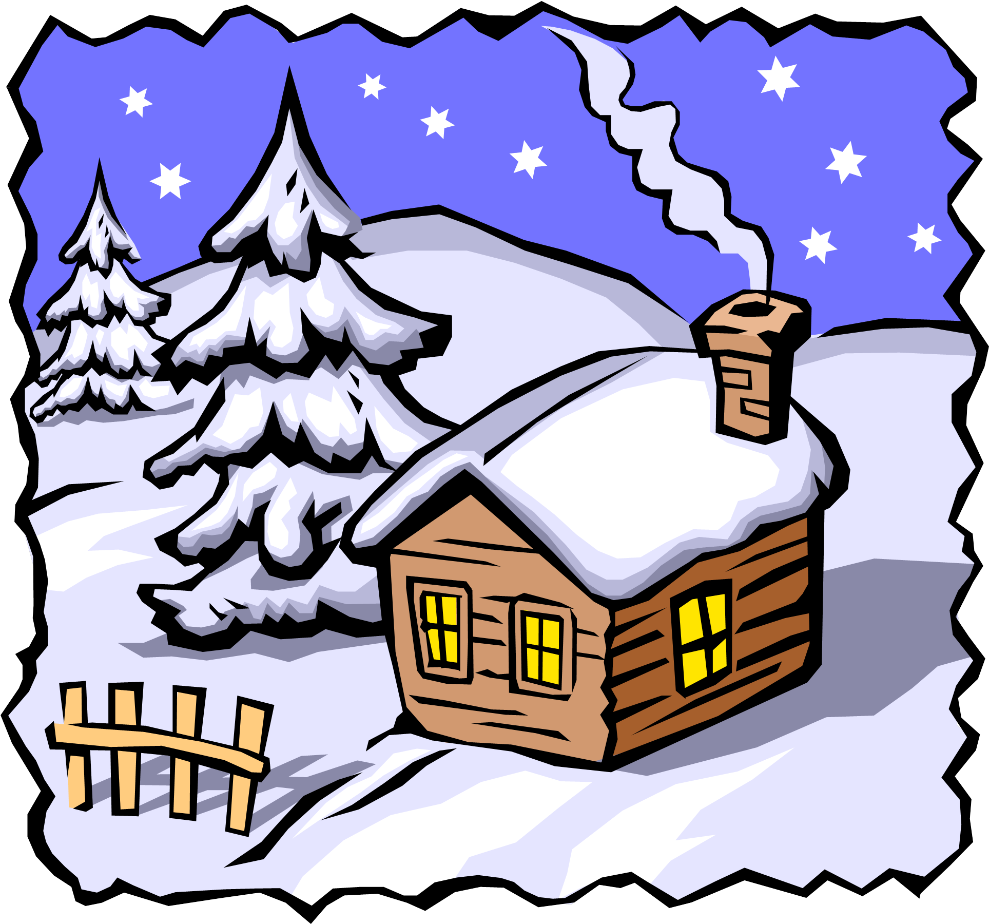 Winter Scenes Royalty Free Vector Clip Art Illustration - Winter Season Clip Art - Free Transparent PNG Clipart Images Download. - Winter Transparent PNG Free Download
