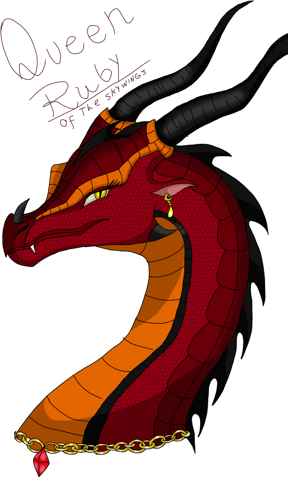 Queen Ruby, Of The Skywings By Anapauladbz - Drawing Winter From Wings Of Fire - Free Transparent PNG Clipart Images Download. - Winter Transparent PNG Free Download