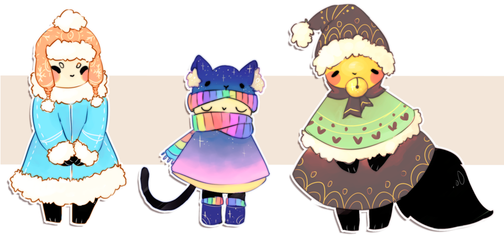 [open] Cute Winter Hats Mocchin [one Left] By Wiviadopts - Cartoon - Free Transparent PNG Clipart Images Download. - Winter Transparent PNG Free Download