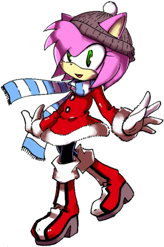 Amy Rose Fondo De Pantalla Titled Amy Rose Winter - Cartoon - Free Transparent PNG Clipart Images Download. - Winter Transparent PNG Free Download