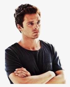 “ Transparent Sebastian Silently Judging ” - Winter Soldier Bucky Barnes Sebastian Stan, HD Png Download - Winter Transparent PNG Free Download