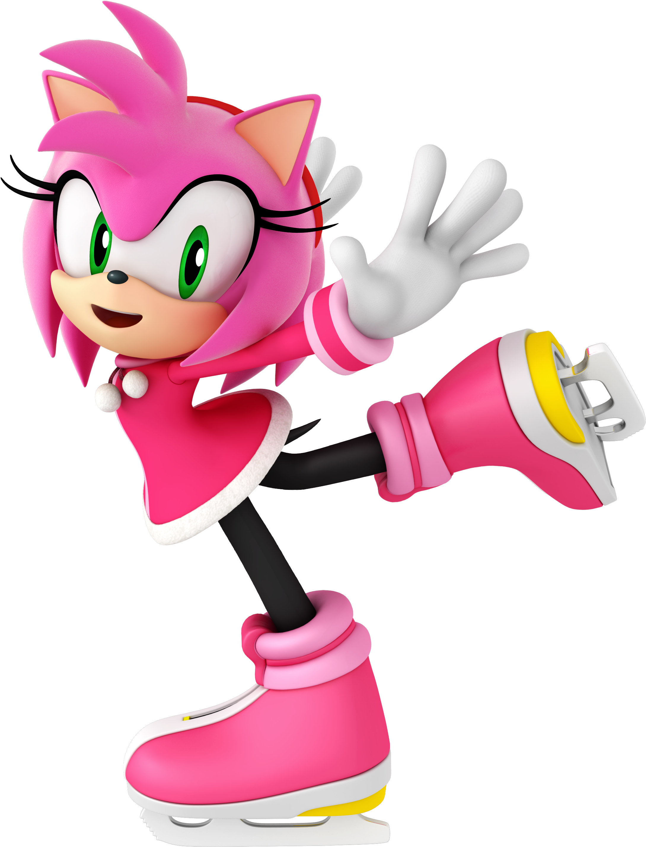 Mario & Sonic Ice Skating - Mario And Sonic At The Olympic Winter Games Amy - Free Transparent PNG Clipart Images Download. - Winter Transparent PNG Free Download