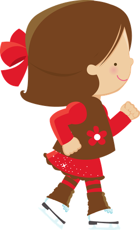 Winter Little Girl Ice Skater Clip Art - Niña Minus - Free Transparent PNG Clipart Images Download. - Winter Transparent PNG Free Download