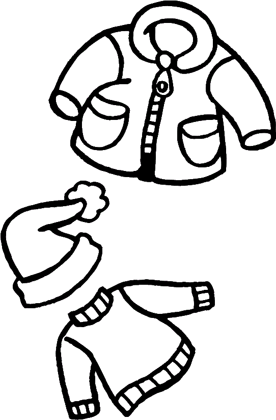 Warm Clothes Winter Coloring For Kids - Drawing Of Winter Clothes - Free Transparent PNG Clipart Images Download. - Winter Transparent PNG Free Download
