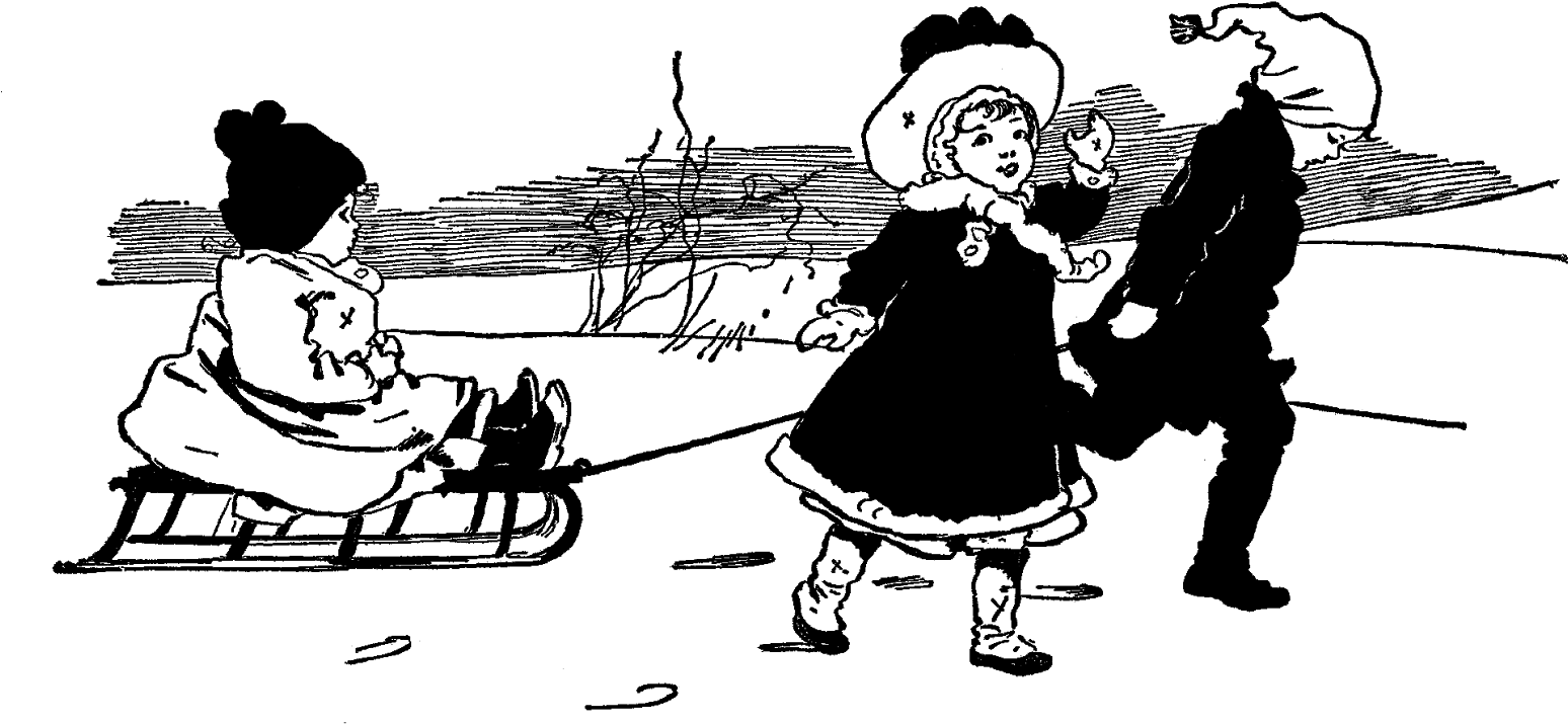 Digital Winter Scene Downloads - Vintage Childrens Sledding Png Transparent PNG - 1600x781 - Free Download on - Winter Transparent PNG Free Download