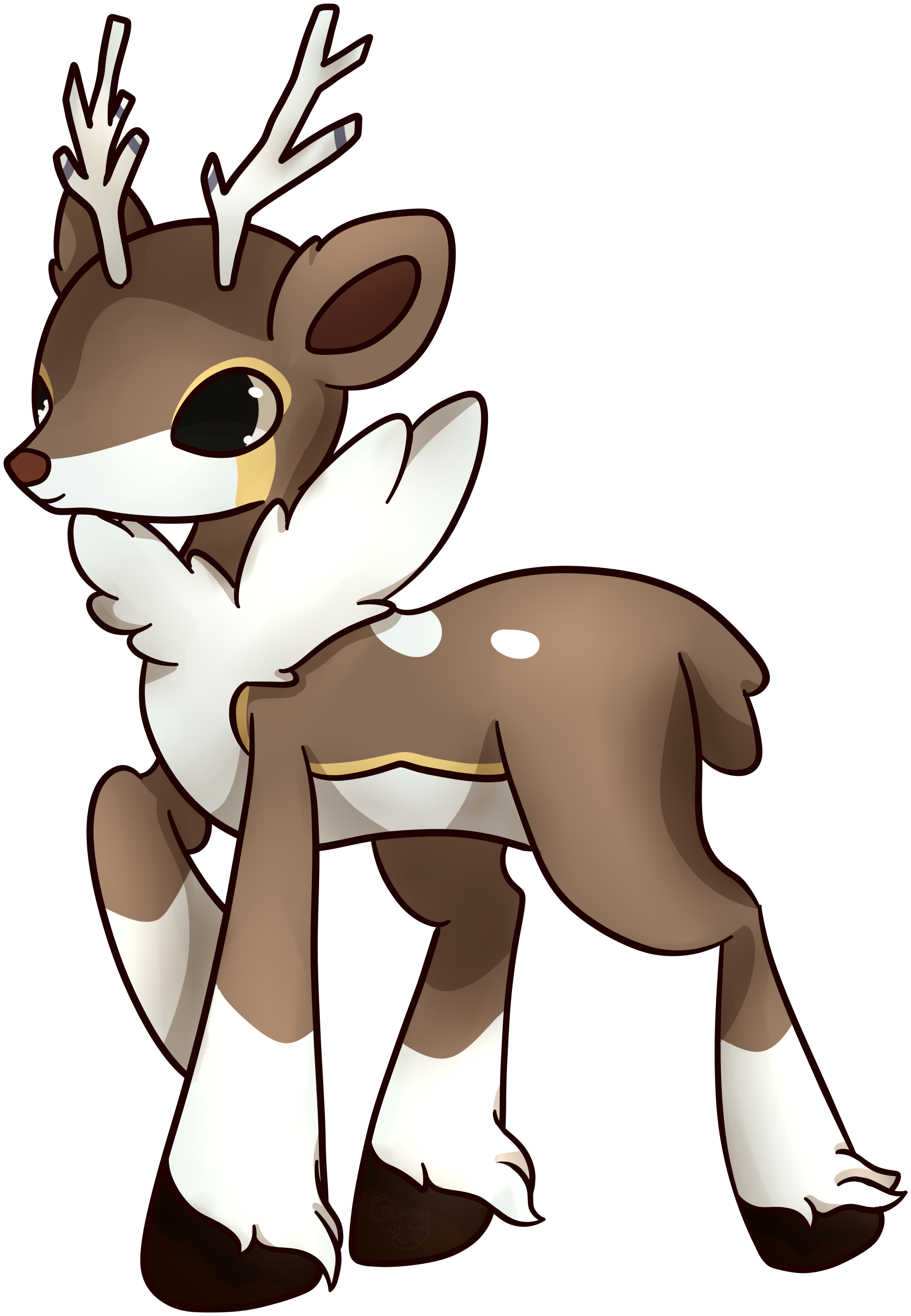 Winter Sawsbuck By Ambercatlucky2 Winter Sawsbuck By - Cute Pokemon Winter Sawsbuck - Free Transparent PNG Clipart Images Download. - Winter Transparent PNG Free Download